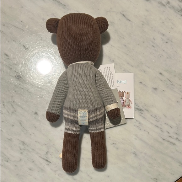 Brown Knit Teddy Bear Toy - Picture 3 of 4